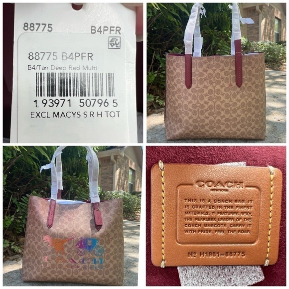 Coach 338775 Signature Heritage Horse and Carriage MultiColor Tote Bag NWT Macys - Picture 12 of 13